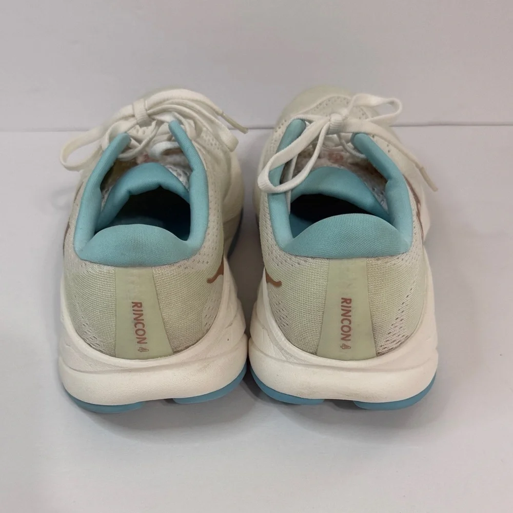 Hoka Rincon 4 Women's White and Blue Athletic Shoes
